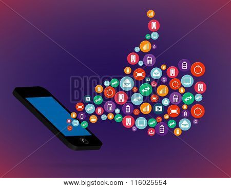 Abstract creative concept vector silohuettes of icons. For web and mobile applications isolated on