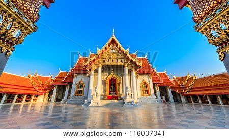 The Marble Temple, Wat Benchamabopit Dusitvanaram in Bangkok, Thailand