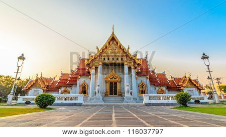 The Marble Temple, Wat Benchamabopit Dusitvanaram in Bangkok, Thailand