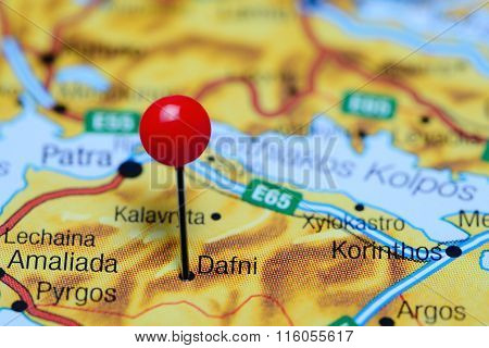 Dafni pinned on a map of Greece