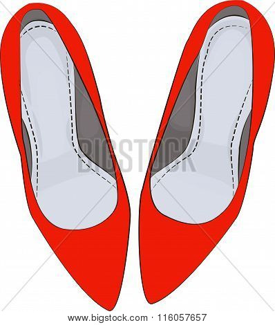RED shoes heels illustration