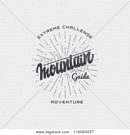 Mountain adventure and expedition insignia badges It can be used as a print on clothing, stamped bus