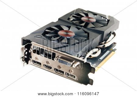 graphic video card, isolated on white