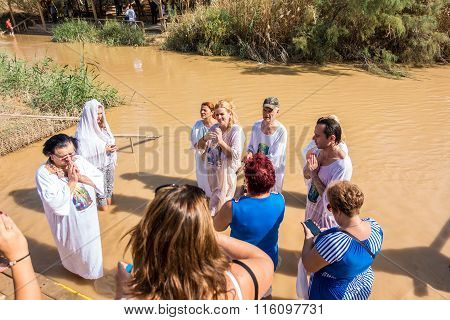 Christian Baptism In Jordan River