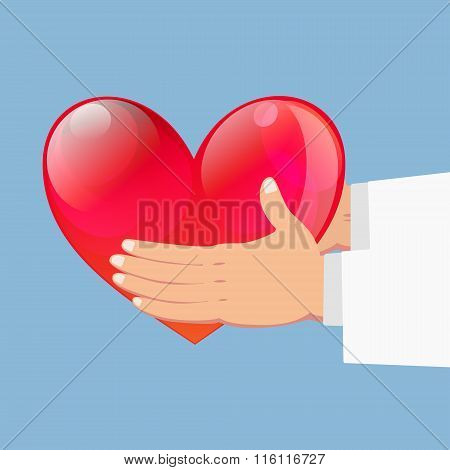 Hands Holding Heart