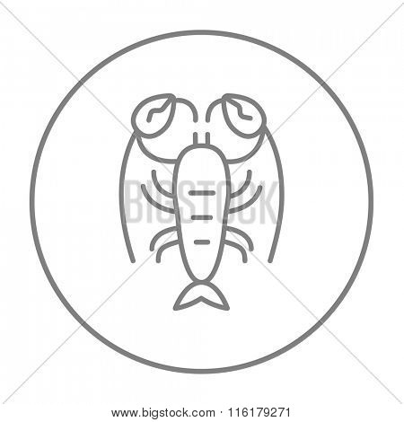 Lobster line icon.