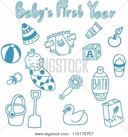 Baby food, baby toys