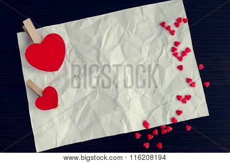 Valentines Day Background With Hearts