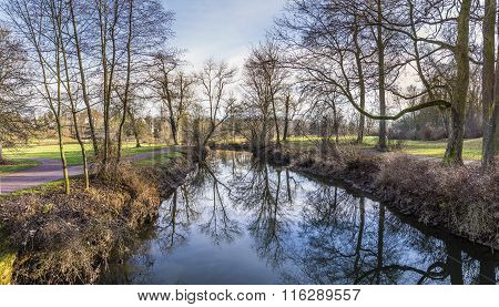 River Ilm In The Goethe Park In Weimar