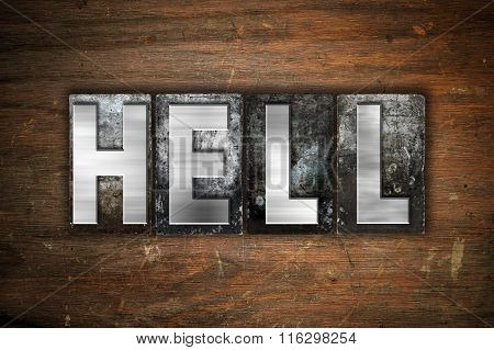 Hell Concept Metal Letterpress Type