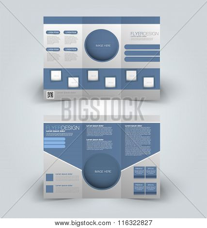 Flyer template. Business brochure. Editable A4 poster.