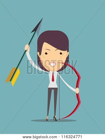 Archer with bow and arrow