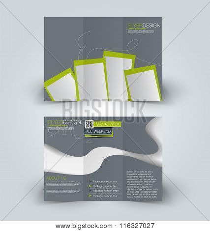 Brochure Design Template. Abstract Background. For Business, Education, Advertisement. Trifold Bookl