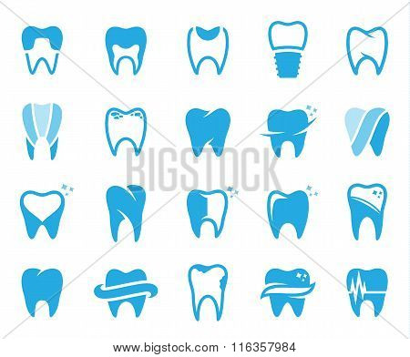 Vector Tooth Icons, Symbols And Design Elements