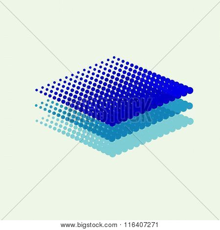Design circle element halftone style