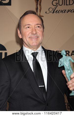 LOS ANGELES - JAN 30:  Kevin Spacey at the 22nd Screen Actors Guild Awards at the Shrine Auditorium on January 30, 2016 in Los Angeles, CA
