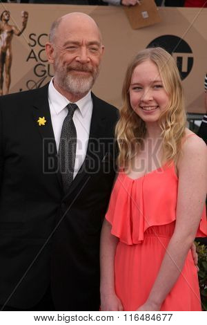 LOS ANGELES - JAN 30:  JK Simmons at the 22nd Screen Actors Guild Awards at the Shrine Auditorium on January 30, 2016 in Los Angeles, CA
