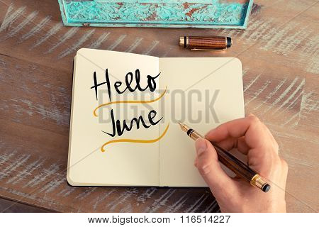 Written Text Hello June