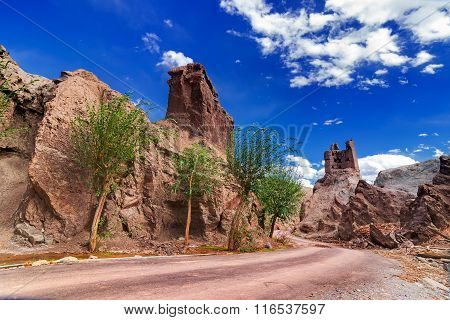 Ruins And Basgo Monastery,, Leh, Ladakh, Jammu Kashmir, India