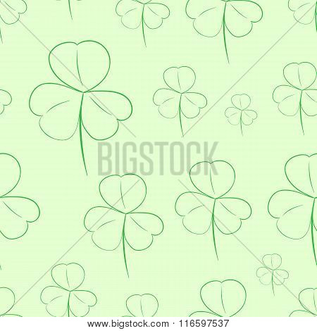 Seamless contours of shamrocks