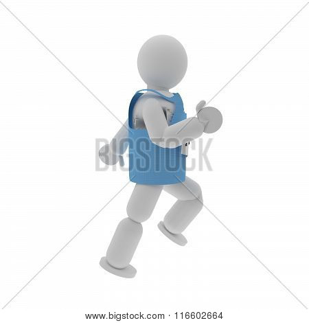 Sprinter Puppet With Sport Shirt