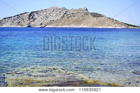 beach in Aegina island Greece