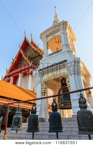 Thailand Style Belfry, Thai Bell Tower Temple in Wat Kalayanamitr Varamahavihara, Bangkok, Thailand