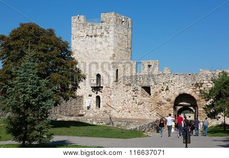 Tourists In The Kalemegdan Fortress In Belgrade.