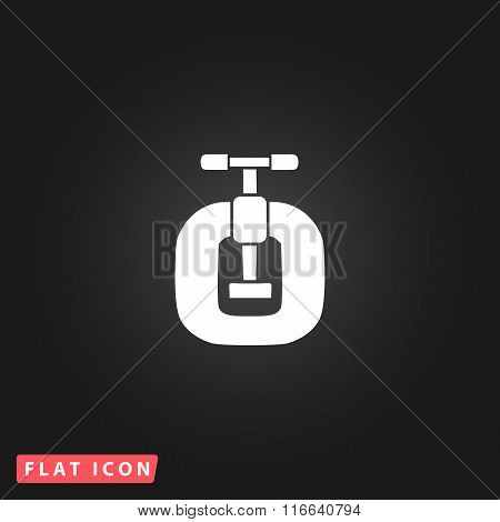 Bench vices flat icon