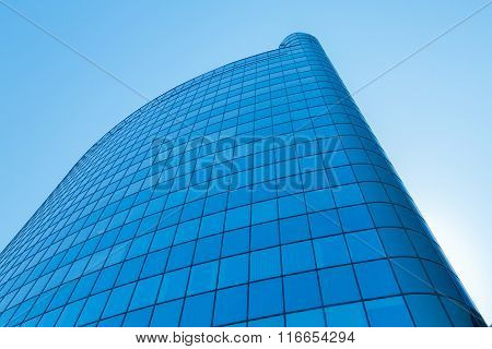 The top of modern high rise building