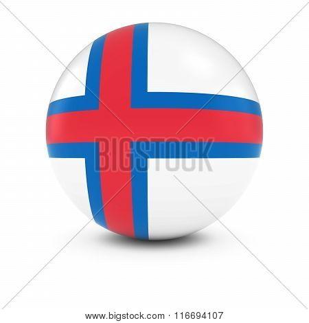 Faroese Flag Ball - Flag Of Faroe Islands On Isolated Sphere