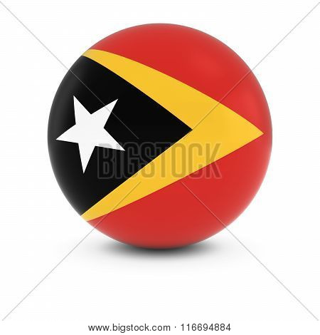 East Timorese Flag Ball - Flag Of East Timor On Isolated Sphere