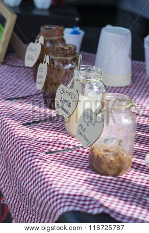 Sauce And Pickle In Jars