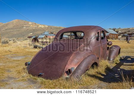 Rusty Car Wreck In Bodie