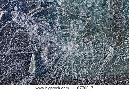 Broken glass in the cold