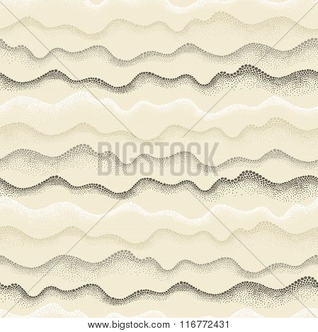 seamless pattern - dotted waves