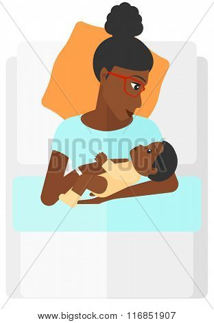 Woman in maternity ward.