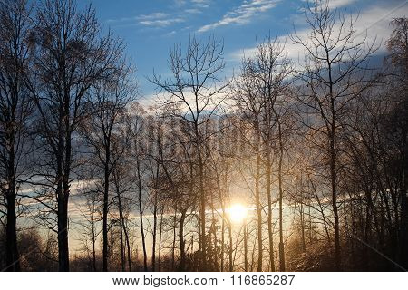 Evening And Hiding Sun