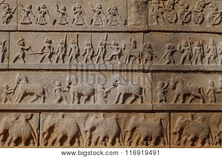stone bas-reliefs