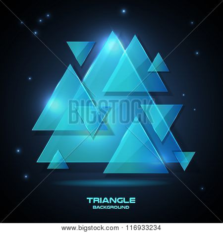 Abstract Hipster Poligon Triangle Background. Neon Triangle Background.