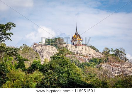 Wat phra phuttha chai Saraburi,The temple on the top of the mountain ,Saraburi Province ,Thailand