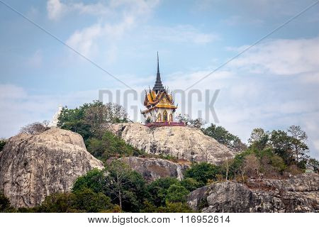Wat phra phuttha chai Saraburi,The temple on the top of the mountain ,Saraburi Province ,Thailand
