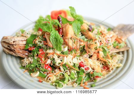 Red snapper with sweet and sour sauce