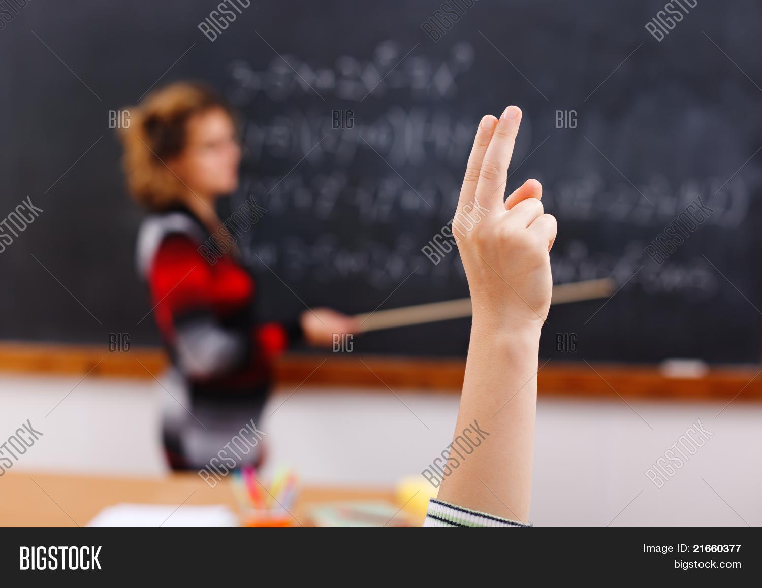 Raised Arm Math Class Image & Photo (Free Trial) Bigstock