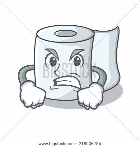 Angry tissue character cartoon style vector illustration