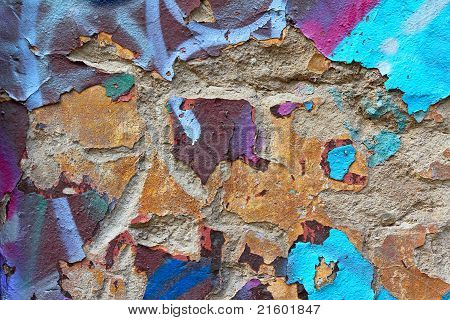 Textura Grunge con pintura descascarada.