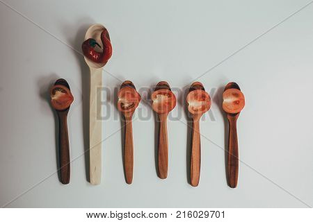 Wooden Spoon Isolated On White Background