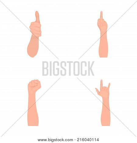 Sign Language monochrome icons in set collection for design.Emotional part of communication vector symbol stock  illustration.