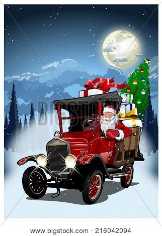 Vector Christmas Card. Available EPS-10 format separated by groups and layers for easy edit