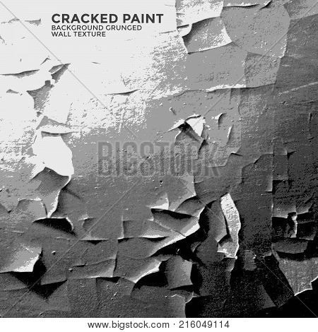 Cracked Paint Grunge Wall Texture.